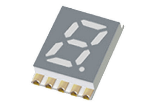 7-segment LED display for SMD technology