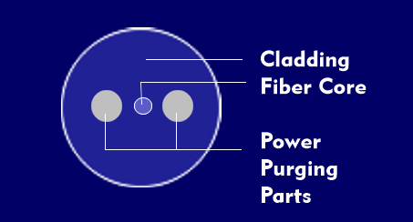 Structure of a PMF fiber with voltage elements