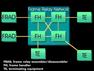 Structure of a frame relay network