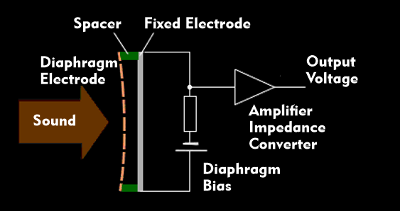 Structure of a condenser microphone