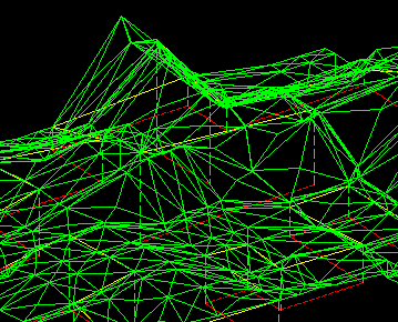 Section of a complex wireframe model, photo: Baucad
