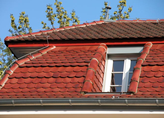 Blitzableiter am First und am Dachfenster mit Ableitung, Foto: gnogongo.de