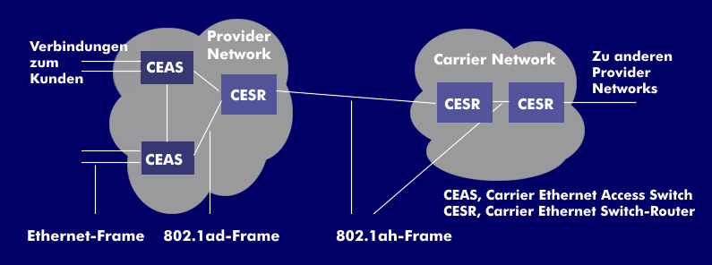 Carrier-Ethernet-Architektur