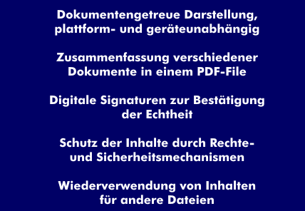 Charakteristiken des PDF-Dateiformats
