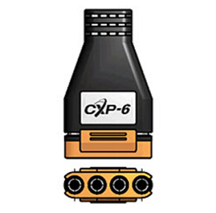 CoaXPress-Stecker für vier Koaxialkabel