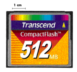Compact-Flash-Karte mit 512 MB von Transcend. Foto: PoHo Multimedia GmbH