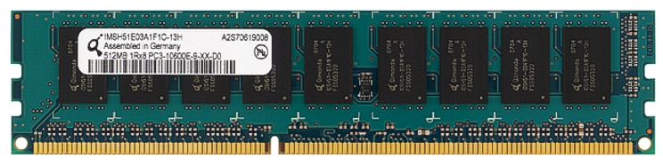 DDR3-DIMM mit 512 MB, Foto: Qimonda