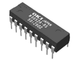DIP chip with 18 pins, photo: OKI