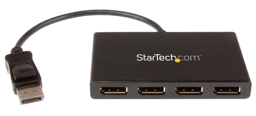 DisplayPort-Hub für vier Monitore im Multi Stream Transport (MST), Foto: StarTech
