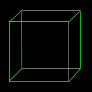 Wire model of a cube