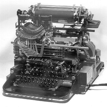 Teleprinter of older design