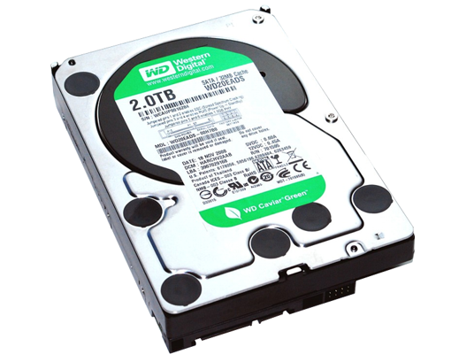 Hard disk with a storage capacity of 2 terabytes (TB), Photo: Western Digital
