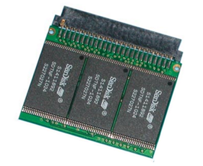 Flash memory of a Compact Flash memory card, photo: SanDisk