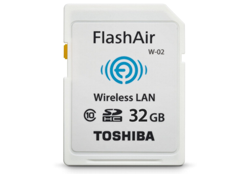 FlashAir card: WLAN SDHC card with 32 GB, photo: Toshiba