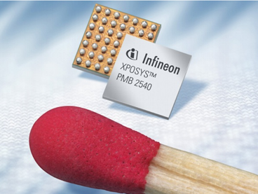 GPS module from Infineon with dimensions of 2.8 x 2.9 millimeters