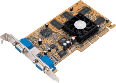 Graphics card with AGP bus