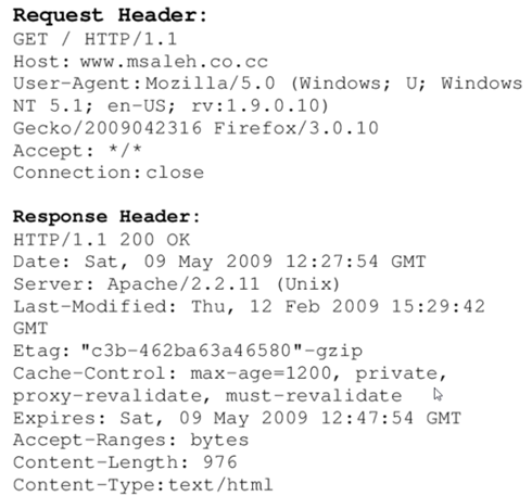 HTTP-Request und -Response, Screenshot: researchgate.net