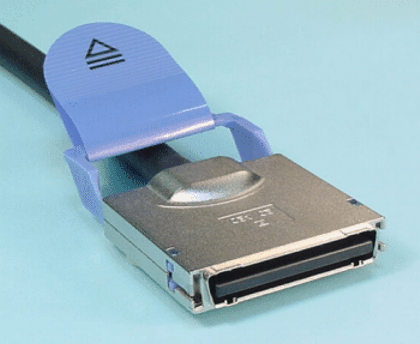 IB12X connector for 12xInfiniBand, Photo: Sierra Technologies