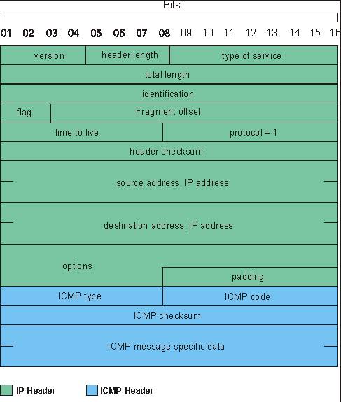 ICMP-Rahmen im IP-Rahmen