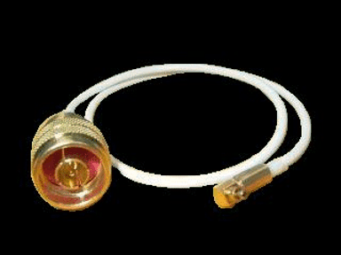Coaxial pigtail with N connector and SMA connector
