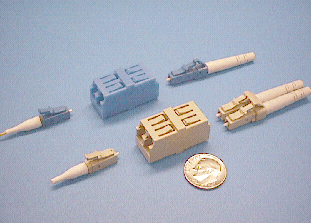 LC connector, an SSF connector with minimum space requirements