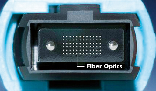 MPO connector for 72 optical fibers, photo: elektro.net