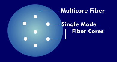 Multicore Fiber (MCF) with several core fibers