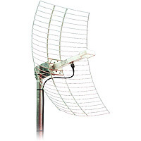 Parabolic directional antenna with grating reflector