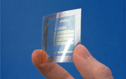 Polymer RFID tag, photo: PolyIC