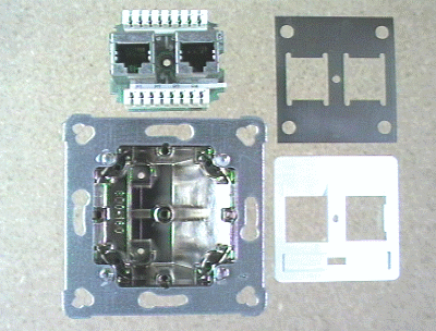 RJ-45-Komponenten einer Datendose
