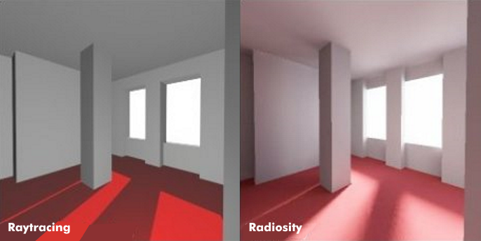 Raytracing and Radiosity, screenshot: budda165.wordpress