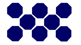 SCCD sensor with octagonal pixels
