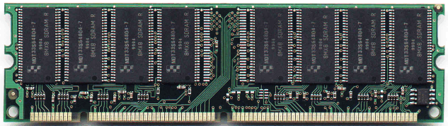SDRAM module with 128 MB, photo: Hangman