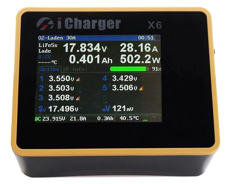 Smart Battery Charger mit Anzeigewerten für einzelne Batterien, Foto: banggood.com