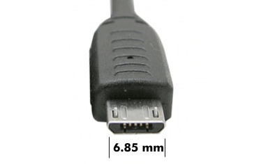 Trapezoidal Micro-USB-B plug