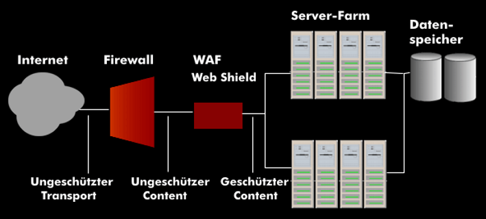 Übertragungsstrecke mit Web-Shield