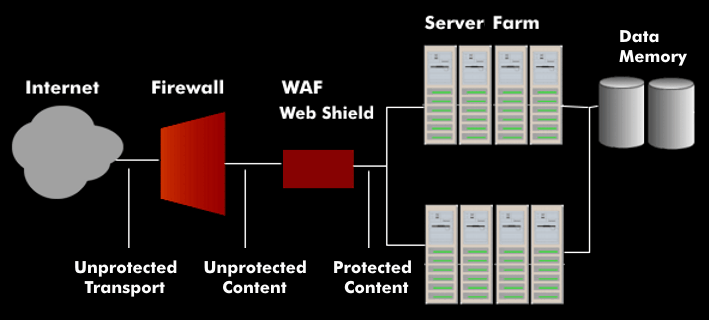 Transmission path with web shield