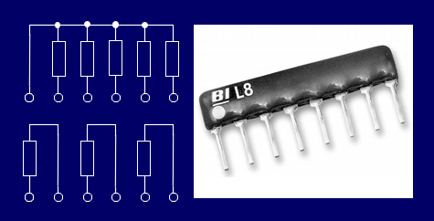 Resistor array as SIP, photo: en.farnell.com