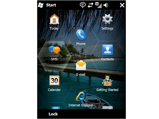 Windows Mobile 6.5, Screenshot: Microsoft